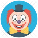 Frohlicher Landstreicher Frohlicher Clown Zirkusjoker Symbol