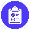 Glucklich Traurig Zwischenablage Zwischenablage Checkliste Symbol