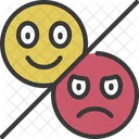 Glücklich vs. traurig  Symbol