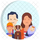 Gluckliche Familie Familie Leute Symbol