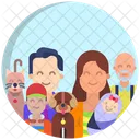 Gluckliche Familie Vollstandige Familie Familie Symbol