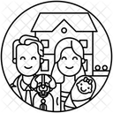 Gluckliche Familie Familie Leute Symbol