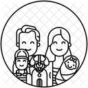 Gluckliche Familie Familie Leute Symbol