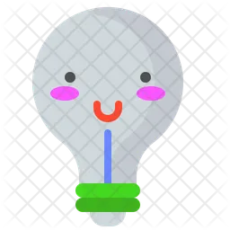 Glückliche Glühbirne  Symbol