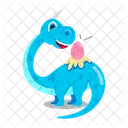 Dinosaurier Aufkleber Dinosaurier Cartoon Dinosaurier Maskottchen Symbol