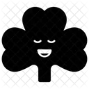 Gluckliches Koriandergesicht Koriandergesicht Emoticon Symbol