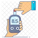 Blood Checker Blood Glucose Monitoring Glucometer Icon
