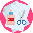 Glue and scissors  Icon