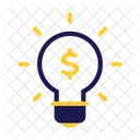 Gluhbirne Dollarzeichen Symbol Symbol