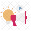 Gluhbirne Marketing Inhalt Symbol
