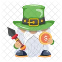 Dia De San Patricio Feliz Dia De Patricio Gnomo De Fantasia Icono