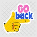 Go Back Hand Gesture Pointing Hand Icon
