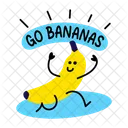 Go Bananas Running Fruit Icon