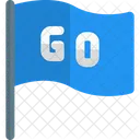 Go Flag Two Go Flag Start Flag Icon