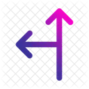 Go Left Turn Left Navigate Icon