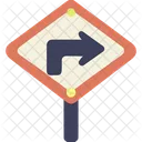 Go right road sign  Icon