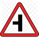Go straight or left sign  Icon
