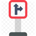 Go Straight Or Right Traffic Miscellaneous Icon