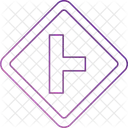 Go straight or right  Icon