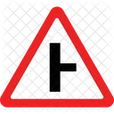 Go Straight Or Right Sign Gostraightorrightsign Straightorrightroadsigns Icon