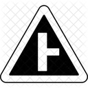 Go Straight Or Right Sign Gostraightorrightsign Straightorrightroadsigns Icon