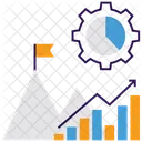목표분석 비즈니스 그래프 통계분석 아이콘