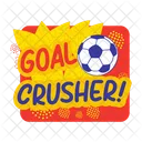 Goal Crusher Football Sport Icon