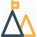 Goal Mountain Business Flag Icon