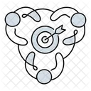 Goal Oriented Teamwork Collective Focus Target Achievement Icon