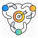 Goal Oriented Teamwork Collective Focus Target Achievement Icon