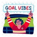 Goal Vibes Motivating Character Icon