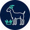 Goat eating grass  Icon