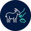 Goat feeding scene  Icon