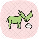 Goat Feeding Scene Goat Feeding Icon