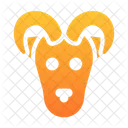 Goat Head Horn Herbivore Icon