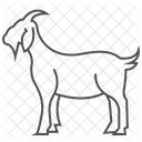 Animals And Wildlife Pack Goat Thin Line Icon Symbol