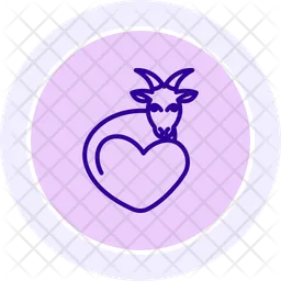 Goat love animal  Icon