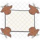 Goats Head On Side Of Board Board Presentation Icon