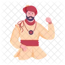 Persona Antigua Persona Valiente Gobernante Masculino Icono