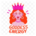 Goddess Energy Queen Girl Icon