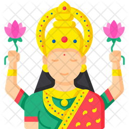 Goddess Laxmi Icon - Download in Flat Style