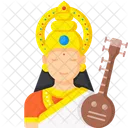 Goddess Saraswati Icon