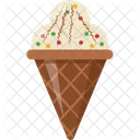 Gofre Helado Cono Icono