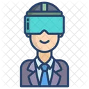 Goggles Man Vr Glasses Virtual Reality Icon