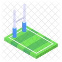 Gol De Futebol Americano Trave Campo De Futebol Ícone