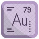 Gold Chemistry Periodic Table Icon