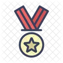 Gold Honor Medal Icon