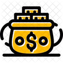 Gold Pot Container Icon