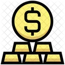 Gold Dollar Money Icon