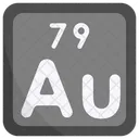 Gold Periodic Table Chemists Icon